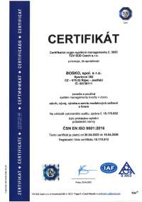 Certifikát ISO 9001